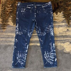 Denim24/7 Silver Painted Jeans